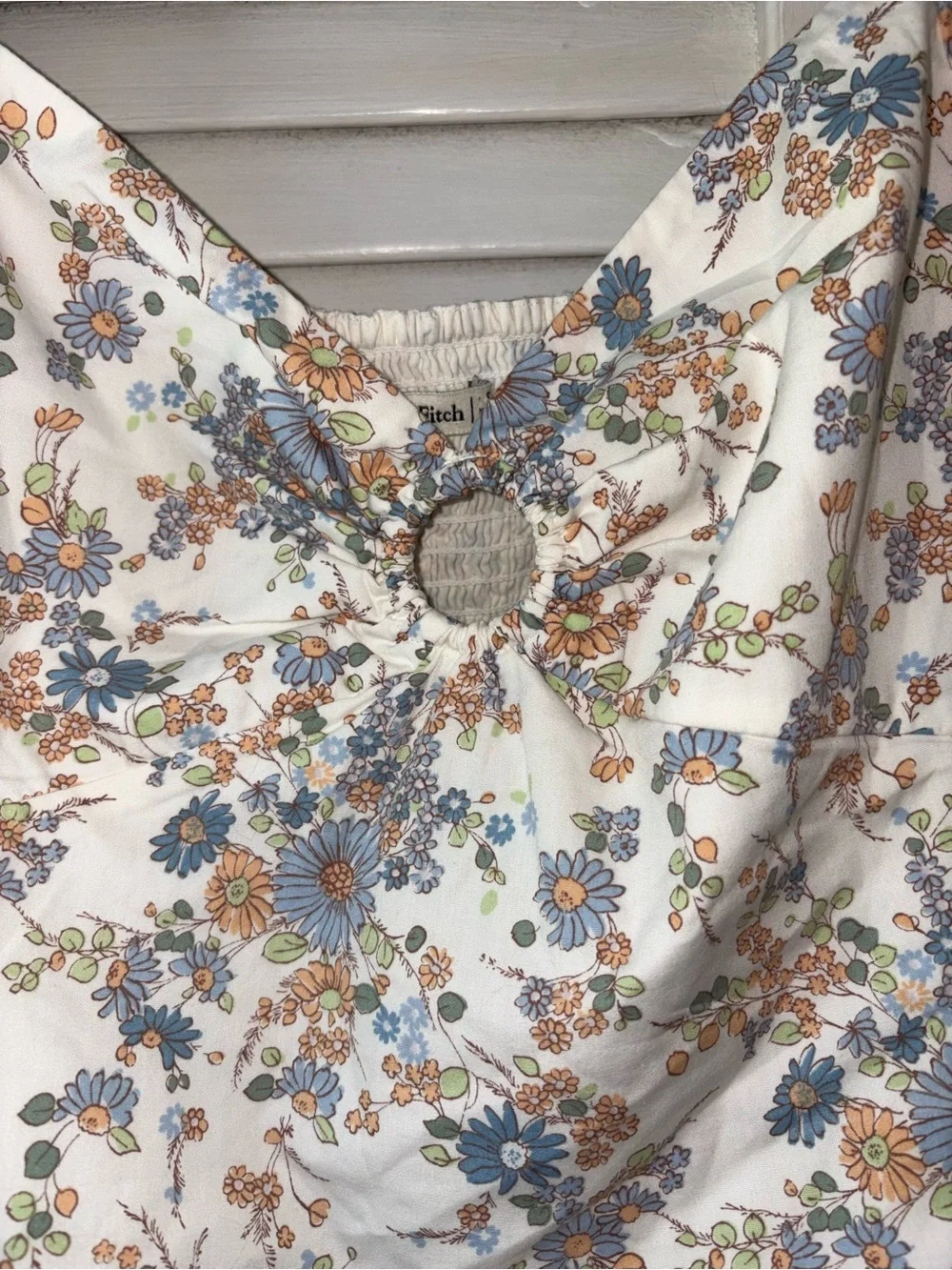 Abercrombie Floral Puff Sleeve Crop Top Cottagecore Coquette Romantic Size S